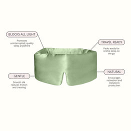 Silk deep sleep mask with the qualities