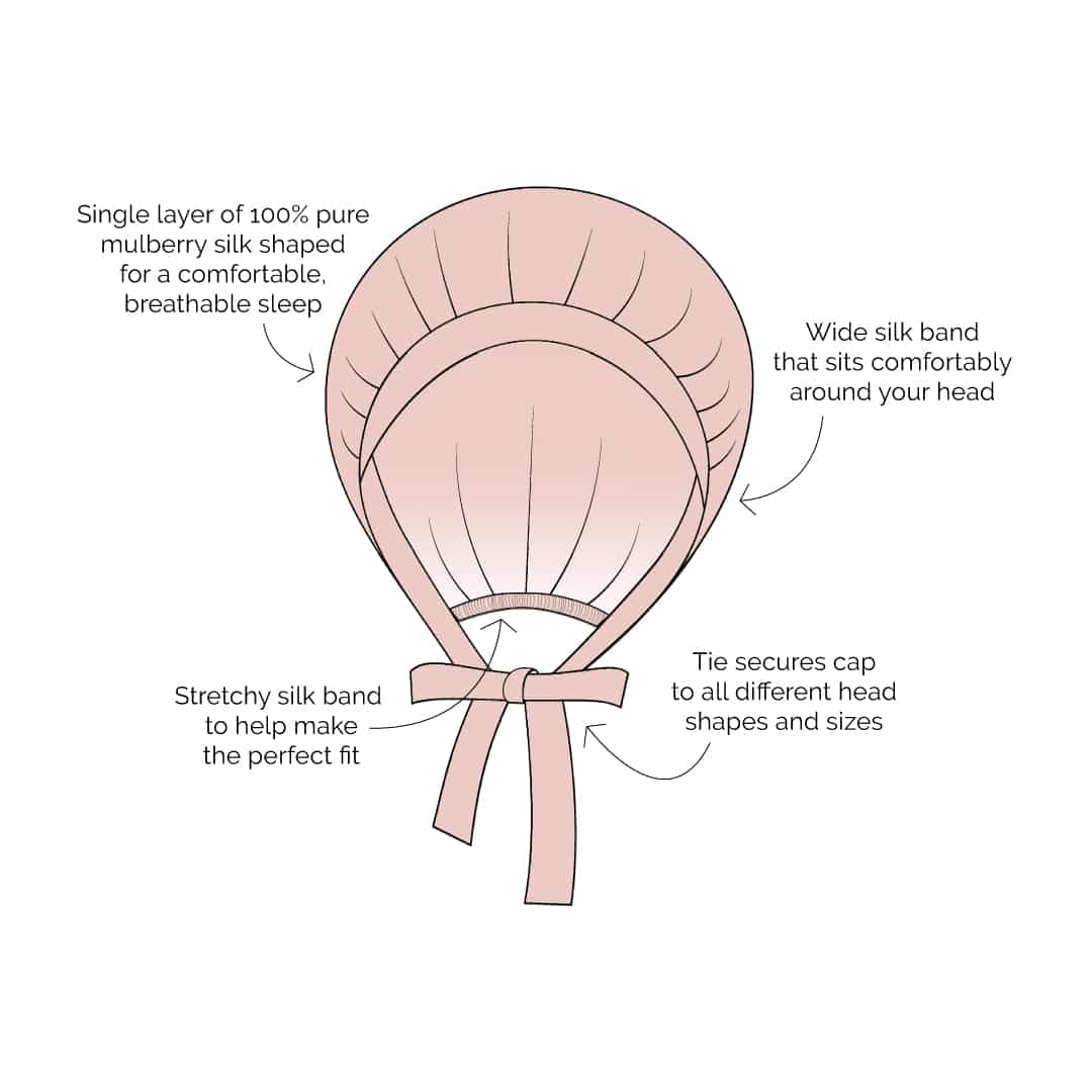 Features of the silk sleeping cap 