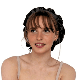 black silk bonnet 